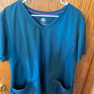 Caribbean Blue Healing Hands Purple Label Scrub Top (3X)